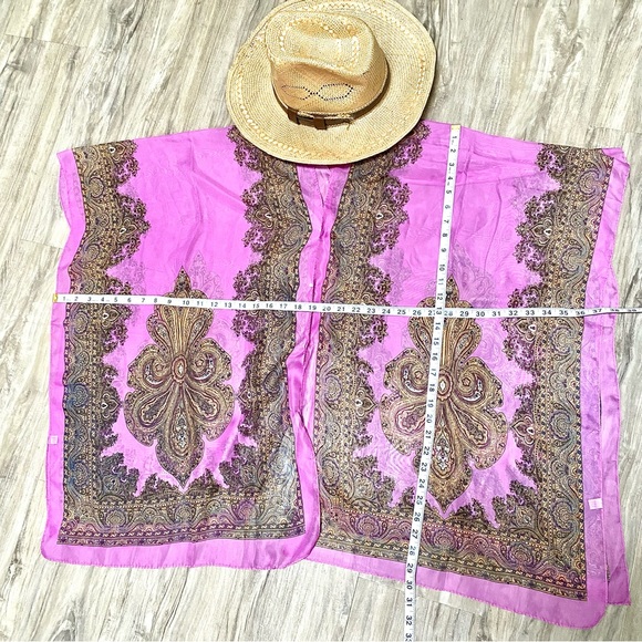 Breezy Gypsy/hippy boho CAFTAN/Cape/poncho bikini cover sheer & multifunctional - Picture 13 of 15